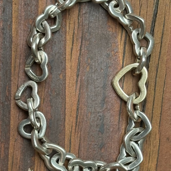 Tiffany & Co. 2000 Interlocking Gold Silver Hearts Retired Authentic Bracelet - Picture 11 of 15